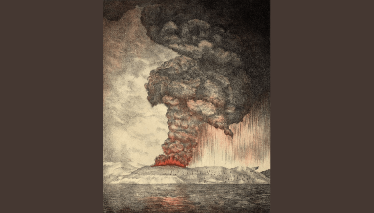 Извержение вулкана Кракатау в 1883 г.